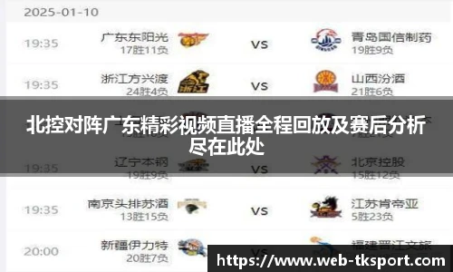 北控对阵广东精彩视频直播全程回放及赛后分析尽在此处